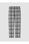 Beige Regular Fit Plaid Men's Pajama Bottoms - 3