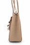 Women's Large Size Shoulder Bag with Teddy Bear Accessory, Zippered Daily Shopper Bag - 3