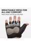 Half Finger Cycling Gloves – Breathable Anti-Slip Padded Palm Bike Gloves for Men & Women – Adjustable Wrist Strap, Shock Absorbing Mesh Design – Ideal for MTB, Road, and Fitness Training - 3