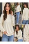 Sweatshirt with Stone Decoration on the Sleeves - 3