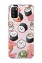 Samsung Galaxy A02S Compatible Cute Sushi Printed Transparent Phone Case