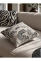 Animal Print Cream Cushion Cover (45X45) - 3