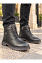 Men's Black Fur-Lined Winter Boots - Comfortable Casual Boots with Non-Slip Soles - 2