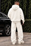 Men's Oversize Buttoned Hooded Sweatshirt with Inner Lining - 6