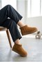 Women's Suede-Look Thick Platform Sole Mini Winter Boots with Fur Inside