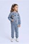 Three-Ply Sharded Combed Cotton Sweatshirt Children's Set