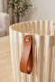 4-Piece Leather Handle Round Bathroom and Kitchen Organizer Multi-Purpose Organizer Cream - 2