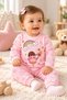 Baby Girl Rainbow and Ice Cream Printed Long Sleeve 2-Piece Top and Bottom Set - 2
