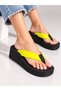Kaila Women's Platform Wedge Heel 7cm Fabric Flip-Flops, Non-Painful Summer Pool Beach Slippers - 2