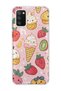 Samsung Galaxy A02S Compatible Ice Cream Strawberry Pink Printed Transparent Phone Case
