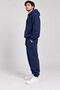Battal Size Men's Hoodie Baggy Jogger Tracksuit Set Navy Blue - 3