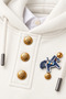 Men's Oversize Buttoned Hooded Sweatshirt with Inner Lining - 5