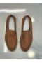 BULETUNA Men's Suede Slip-On Loafer, BLACK AND BROWN, Casual Style with Beige Sole - 6