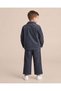 Boys Grey Corduroy Zip-Up Shirt - 4