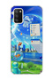 Samsung Galaxy A02S Compatible Transparent Phone Case with Jellyfish and City Print