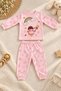 Baby Girl Rainbow and Ice Cream Printed Long Sleeve 2-Piece Top and Bottom Set