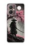 Vivo Y27 Compatible Samurai Full Moon Printed Transparent Phone Case