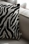 Zebra Black Throw Pillow Cover (30X50) - 4