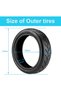 8.5 Inches Inner Tube& Outer tire for Electric Scooter, 50/75-6.1 Inflated Tire, 8 1/2 Replacement Wheel, Rubber Tyre for Gotrax GXL V2/ XR/Apex XL/ & Xiaomi M365/M365 Pro/Pro 2/1S Black (1Set) - 6
