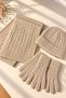 Women's Knitted Scarf, Beanie, Gloves 3-Piece Winter Accessory Set