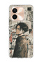 Vivo Y28 Compatible Anime Newspaper Collage Printed Transparent Phone Case