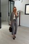 Bomber Jacket / Pants Smoke Gray Tensel Set