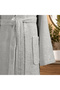 Livia bamboo embroidered family bathrobe set lilac/grey m-l/l-xl (6 pieces) - 5