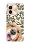 Vivo Y28 Compatible Yellow Dog Paw Heart Printed Transparent Phone Case