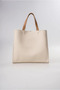 Women's Large Shoulder Bag with Mirror Charm Detail, Stylish Daily Handbag, White 18347 - 6