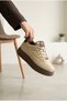 Women's Contrast Detailed Thick Sole Sneaker Casual Sports Shoes with Lacing Accessories - 3