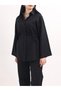 Oversize Tunic Shirt with Piping Belt - 514574 - Black - 2