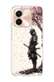 Vivo Y28 Compatible Samurai Cherry Wood Printed Transparent Phone Case