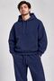 Battal Size Men's Hoodie Baggy Jogger Tracksuit Set Navy Blue - 5