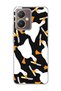 Vivo Y27 Compatible White Goose Printed Transparent Phone Case with Blade
