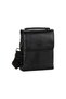Genuine Leather Water Resistant Crossbody Bag with Hand and Shoulder Strap Medium Size - Black - 4