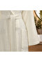 Livia bamboo embroidered family bathrobe set ecru/indigo m-l/l-xl (6 pieces) - 3