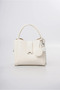 Women's Handbag with Mirror Charm Detail, Stylish Daily Hand and Shoulder Bag, White 18351