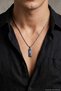 Göktürk Oku Lapis Stone 60 cm Steel Men's Necklace - 2