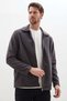 Zippered Polo Collar Regular Cashmere Jacket