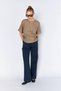 Women's Linen Blouse with Back Detail, Linen Women's Blouse, Mink Color Linen Blouse - 2