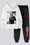Rose from Blackpink Printed 3-Yarn Quality Sweatshirt and Sweatpants Kids' Top-Bottom Set