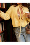 Cardigan, Yellow - 2