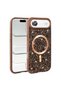 iPhone 17 Air Case Glittery Diamond Stone Magsafe Camera Raised Silicone - 4