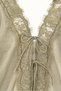Lace Detail Sage Transparent Voile Shirt - 2