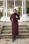 Zühre Belted Fish Back Cashmere Claret Red - 7001 - 4