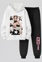 Rose from Blackpink Printed 3-Yarn Quality Sweatshirt and Sweatpants Kids' Top-Bottom Set