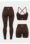 Briza & Griba Seamless Scrunch Pi̇lates & Fitness 3-Piece Sports Suit Set - 2