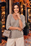 Sand Beige Glittery Wool Blouse - 2