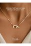 Göktürkçe Turkish Written Steel Necklace Lacquer Plated Chain Steel Figure Turkishism Necklace