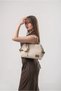Women's Shoulder Bag with Mirror Charm Detail, Large Volume Daily Hand and Shoulder Bag, White 18348 - 3